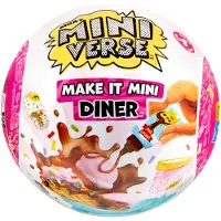 MGA´S Miniverse Make It Mini Foods: Diner Series 4 - Knutselset - Miniaturen Maken - Hapjes en Drankjes - Inclusief Tafeltje