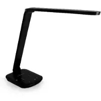 Aigostar LIGHT08 led-tafellamp zwart 8 W, met aanraakbediening, dimfunctie, stopcontact en draadloos opladen.