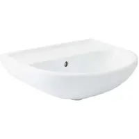 Jika Lyra plus - Wastafel 55x45 cm, met overloop, wit H8143820001091