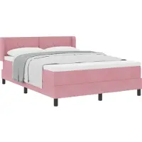 vidaXL Boxspring bed met hoofdeinde Roze 200 x 160 cm Fluweel
