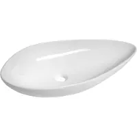 Hak Ovali Keramische wastafel 74x38,5cm, wit
