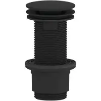 Hak Sapho afvoerset voor wastafel, niet-verstopbaar, 5/4", met grote afsluiters, geschikt voor afvoeren van 10-80 mm, ABS / zwart