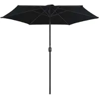 vidaXL Parasol met aluminium paal 270x246 cm zwart