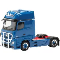 Herpa Mercedes Benz Actros G. + bullbar en lampenbeugel, blauw schaal 1:87