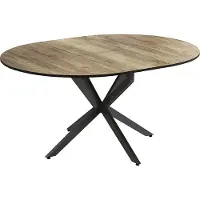 Vicco Eettafel Loyd Eiken rustiek/Zwart 120 x 76.5 cm Uitschuifbaar, Model 51777