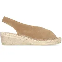 Manfield Taupe suède sleehakken | Maat 39