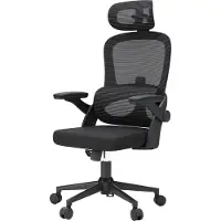 Sihoo Ergonomische bureaustoel met mesh bekleding, hoge rugleuning met 3D-armleuningen, in hoogte verstelbare lendensteun, draaibare computerstoel, zwart
