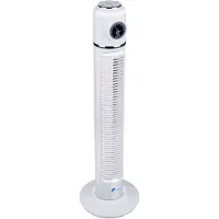 Lifetime Torenventilator - 76 cm Kolomventilator met Afstandsbediening - Oscillerende Ventilator met 3 Snelheden en 3 Windstanden - Timerfunctie en LCD Display - 40W - Wit