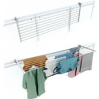 Foxydry Duo 162 cm hangend droogrek - wit - rechthoekige reling