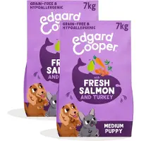 Edgard & Cooper Edgard Cooper 2x Puppy Graanvrij Hondenvoer (Eend & Kip 7kg), Natuurlijke Hondenbrokken voor Puppy's, Glutenvrij, Hypoallergeen, met Vers Vlees & Aminozuren