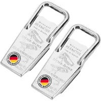 Westmark 2x flesopener en dop-/flessenopener/schroefdopopener, 3-in-1, staal/rubber, Hermetus, zilver/rood, 618322E3