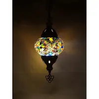 Halay Paasmozaïek hanglamp, kleurrijk - Turkse mozaïek hanglamp voor een warme sfeer