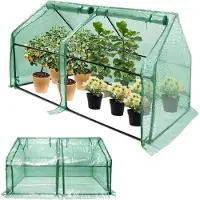 NaiZy Foliekas 180x90x90cm, Mini-Tuinkas van 140g/m² HDPE-Folie, Regenbescherming Tomatenkas met Oprolbare Deur, Waterdichte Tuin Broeikas, Insectenbescherming Tomatenkas voor Planten,
