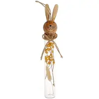HBX natural living Deco Hanger Konijn 25x3,5x5cm Multi multi Glas Decoratief