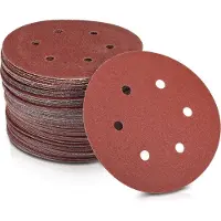 Jumada 's - Schuurschijf rond - Schuurpapier - Voor op schuurmachine - 10x 150 mm K 80 - Klittenband en gaten