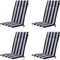 Madison tuintstoelkussen hoge rug amora - 120x50x4cm set van 4