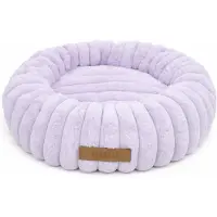 Dogeste Nesto M - Hondenmand 60 cm - Rond - Voor Kleine en Middelgrote Honden - Antistress Pluche - Antislip en Wasbaar - Paars