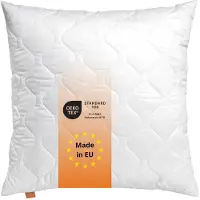 Sleepling Komfort - extra dik hoofdkussen 60x60 cm - stevig kussen van polyester - slaapkussen met extra veel vulling - Made in EU – 60 x 60 cm - wit