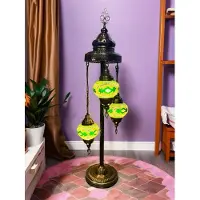 Halay Handgemaakte Turkse Tafellamp - Bijzettafel - Sfeerlamp - Multicolor - Hoogwaardig Mozaïekglas - Authentiek en Uniek