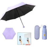 TDR --Opvouwbare Paraplu -Windproof-Zonbescherming Anti-Uv UPF50 + met gratis Reisetui- Paars