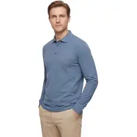 HUGO BOSS Blauw poloshirt Boss Black Pado jersey effen