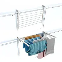 Foxydry Duo 62 cm hangend droogrek - wit - rechthoekige reling