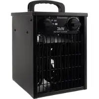 Kaminer Elektrische Heater 3kW - Krachtige Ventilatorkachel met Thermostaat en Oververhittingsbeveiliging