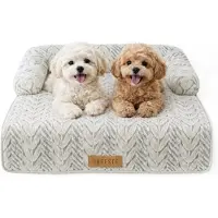 Dogeste Covo Bankbeschermer - Hondenmand & Kattenmand voor Bank - 80x90 cm - Antislip & Wasbaar - Beige-Grijs