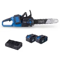 Scheppach Accukettingzaag BC-CS355Duo-X, zaaglengte 33,5 cm, 20V IXES, inclusief 2x 4Ah accu's en een 4,5A dubbele oplader
