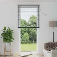 Syfax Venetiaanse jaloezie Zilvergrijs 213 x 80 cm 25 mm PVC