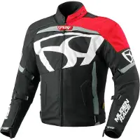 MUGENRACE Aggressore-T Zwart Wit Rode Waterdichte Textieljas Maat M