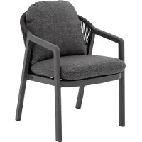 Goossens Tuinstoel Portofino - Buitenstof - grijs - 56 x 79 x 70 cm