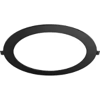 BES LED LED Downlight Slim - Inbouw Rond 18W - Dimbaar - Helder/Koud Wit 6400K - Mat Zwart Aluminium - Ø225mm