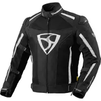 MUGENRACE Diavolo-1 Zwart Witte Waterdichte Textieljas Maat 4XL