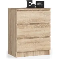 Akord Ladekast K60 met 3 Lades / Furniture Factory / Sonoma Eik / 60 x 77 x 40 cm