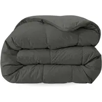 Zelesta Comfort Uni Dekbed zonder overtrek - Wasbaar Hoesloos dekbed - Met vaste overtrek - 2 in 1 - Antraciet - 160x220cm