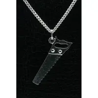 MOOYE ® - Collectie Zilveren Zaag ketting hanger - groot