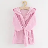 NEW BABY badjas met capuchon roze 104/110 - Babybadjas