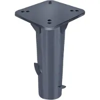 NaiZy grondcontactdoos parasol universele metalen parasolstandaard voor hangende paraplu's zwengelparaplu grondanker voor plaatsing in beton (donkergrijs)