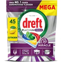Dreft 4x Vaatwastabletten Platinum All In One Miracle 45 Stuks