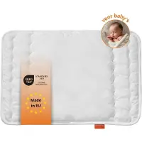 Sleepling baby babykussen kinderkussen plat kussen 40 x 60 cm, wit
