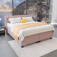 Mörgenn Boxspring Capri - Pocketvering Boxen en matrassen - Luxe 12cm topper - Oud Roze - 100x220 cm - Inclusief Dekbed en Kussens