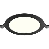 BES LED LED Downlight Slim - Inbouw Rond 12W - Dimbaar - Natuurlijk Wit 4200K - Mat Zwart Aluminium - Ø170mm
