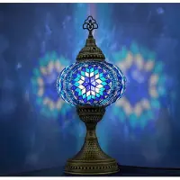 Halay Mozaïeklamp, handgemaakte nachtlamp, Turks-Arabische Tiffany-lamp, Marokkaanse tafellamp voor slaapkamer en kantoor, cadeau-idee