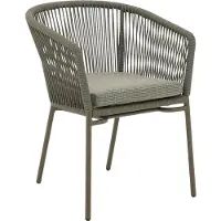 Goossens Tuinstoel Ravello - Buitenstof - groen - 60 x 77 x 59 cm - Stapelbaar