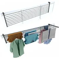 Foxydry Duo 202 cm balkon droogrek - antraciet - rechthoekige reling