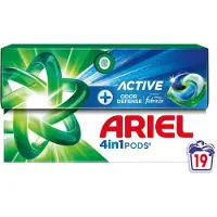 Ariel 4x 4in1 Wasmiddel Pods Actieve Geurbestrijding 19 Stuks