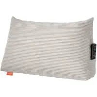 Sleepling 70 x 40 x 20 cm rugkussen corduroy look, wigkussen voor bed en bank, lendenkussen, driehoekig leeskussen, kussen met afneembare wasbare hoes, zijvak, beige
