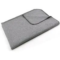 Sleepling 150 x 200 cm plaid | knuffel deken | sofa- of woondeken | van katoenmix | wasbaar op 30 graden | Made in Germany | grijs