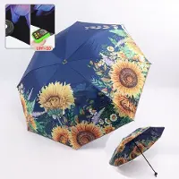 TDR -Opvouwbaar bloem paraplu - Zonbescherming Anti-Uv UPF50 + -Windproof- Stevig paraplu met diameter van 97 cmmarineblauw